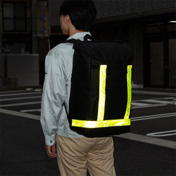 現場用リュック 黒 34L [反射テープ付き] サンワサプライ BAG-GEN1BK【送料無料*】
