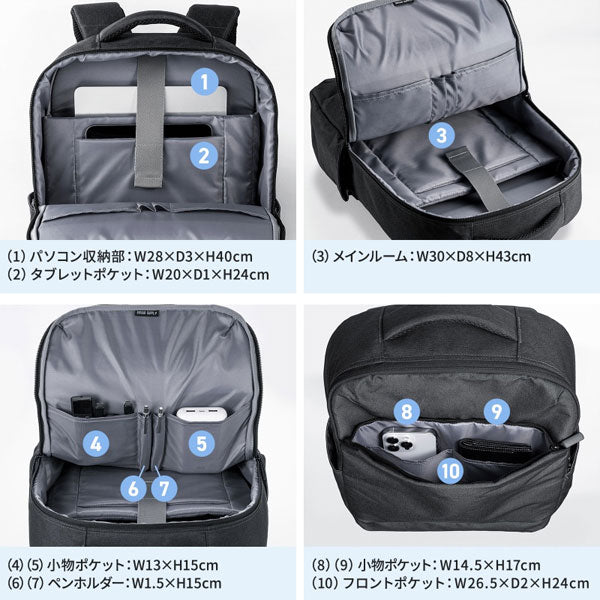 カジュアルPCバックパック 17L [15.6・16型ワイドPC対応
