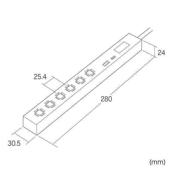 スリムタップ AC6個口/A1＋C1/PD33W［3m/1.5m］ブラック/ホワイト サンワサプライ TAP-SLIM6UC-3/TAP-SLIM6UC-15【送料無料*】