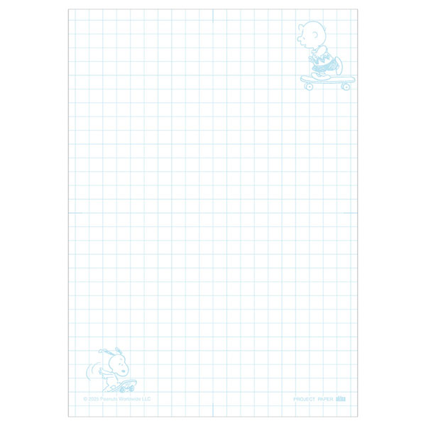 Project Paper《プロジェクトペーパー》PEANUTS [A6サイズ] 5mm方眼 50シート 日本ノート(オキナ) PPPA6 [M便 1/16]