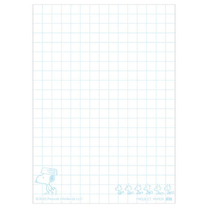 Project Paper《プロジェクトペーパー》PEANUTS [A7変形サイズ] 5mm方眼 50シート 日本ノート(オキナ) PPPA7 [M便 1/32]