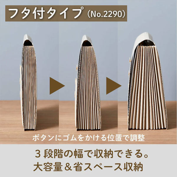 家庭用ファイルシリーズ サクッと整理！ドキュメントファイル(フタ付きタイプ) 13ポケット [全3色] キングジム 2290