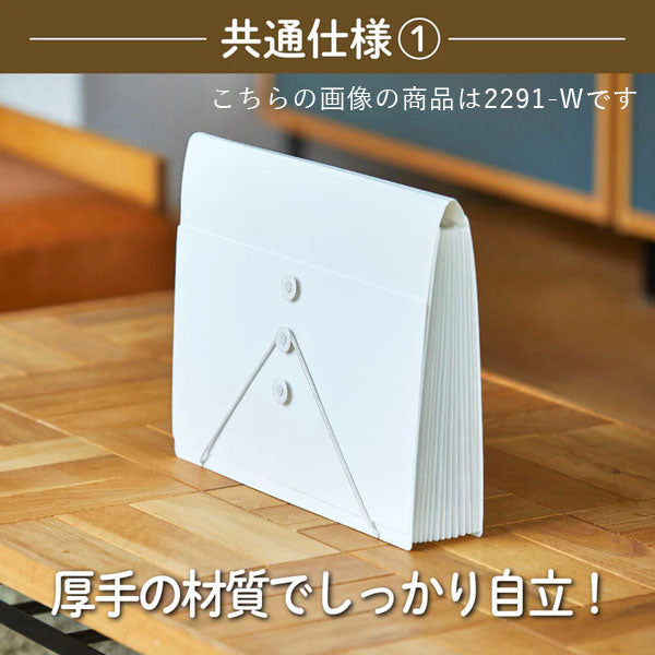 家庭用ファイルシリーズ サクッと整理！ドキュメントファイル(オープンタイプ) 13ポケット [全3色] キングジム 2291