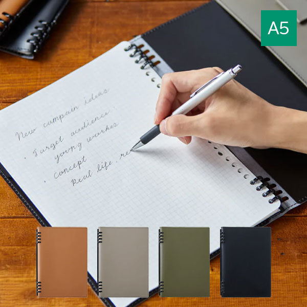 レザフェスU リングノート テフレーヌ A5 [全4色] キングジム 9854TELU-CA [M便 1/2]