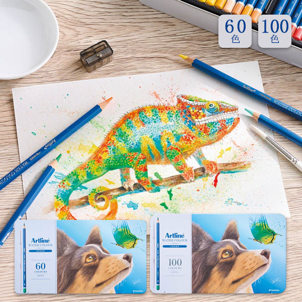 Artline 水彩色鉛筆 LIBERIO《リベリオ》 シヤチハタ KCPL-W60C/H、W100C/H  【送料無料*】