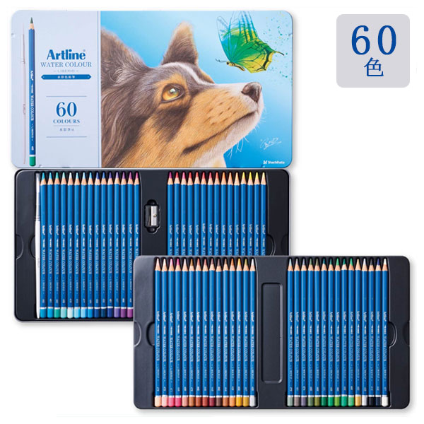 Artline 水彩色鉛筆 LIBERIO《リベリオ》 シヤチハタ KCPL-W60C/H、W100C/H  【送料無料*】
