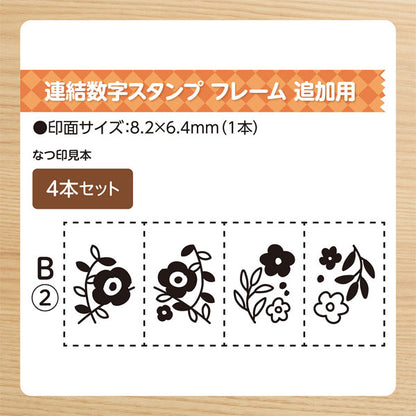 連結数字スタンプ [フレーム 追加用4本セット] 全4種類 シヤチハタ GRJ-1FA・1FB/E4S-1・EAS-2 [Ｍ便 1/24]