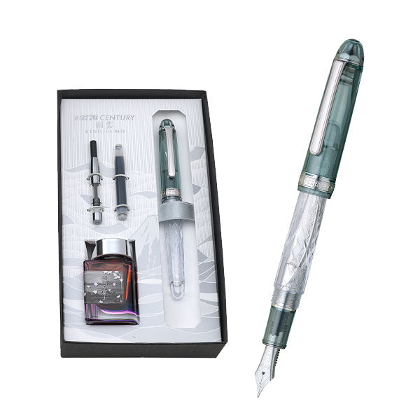 富士雲景シリーズ 第三作目 ＃3776 センチュリー「絹雲 KINU-GUMO」［極細/細字/中字］ 万年筆/特別調色インク「錦織る富士」/コンバーター/カートリッジセット プラチナ万年筆 PNB-43000FU