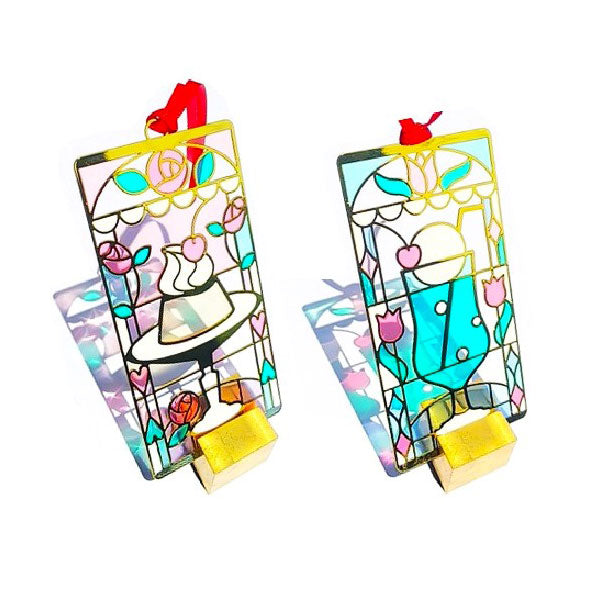 ステンドグラス風ブックマーク レトロ喫茶柄 [全4種] 新工精機 GS-01～04 [M便 1/100]