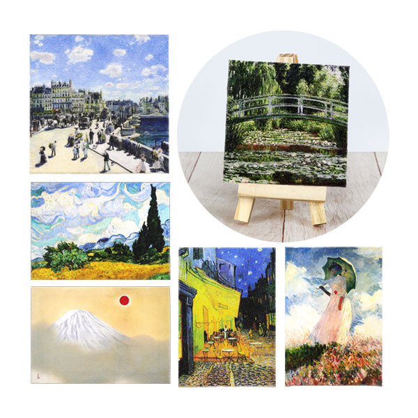 名画ミニキャンバス イーゼル付き vol.2 全6種類 クラブン ﾒｲｶﾞﾐﾆ7X7/10-5/6/8/9/10/11 [M便 1/4]