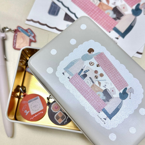 【オフィシャルグッズ】 ネクタイ×うさぎやコラボ なんでもMY缶 三菱鉛筆 U-PB-M004