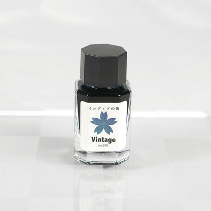 【Vintage】インディゴの街シリーズ 万年筆インク 15ml 箱入り うさぎやオリジナル BU-340