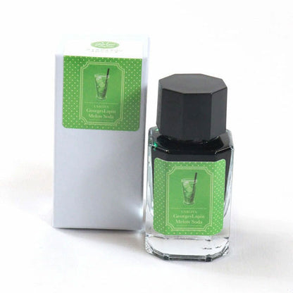 【メロンソーダ】ジョルジュラパンシリーズ 万年筆インク 15ml 箱入り うさぎやオリジナル U-GL005