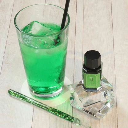 【メロンソーダ】ジョルジュラパンシリーズ 万年筆インク 15ml 箱入り うさぎやオリジナル U-GL005