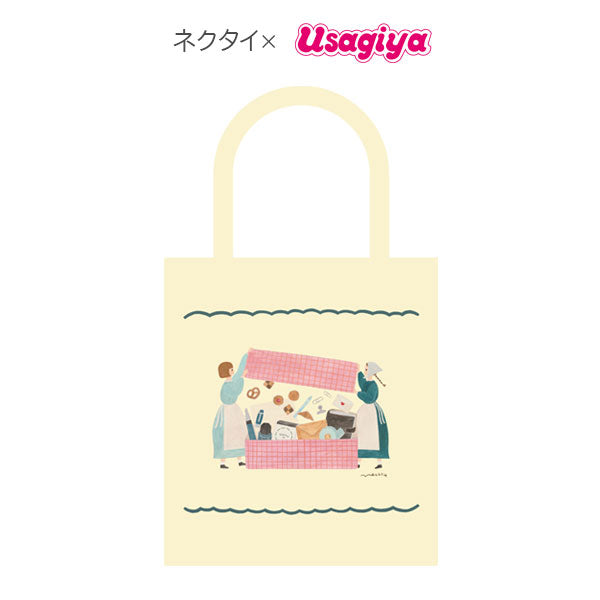 【オフィシャルグッズ】 ネクタイ×うさぎやコラボ トートバッグ うさぎや BG2026-B01 [M便 1/1]