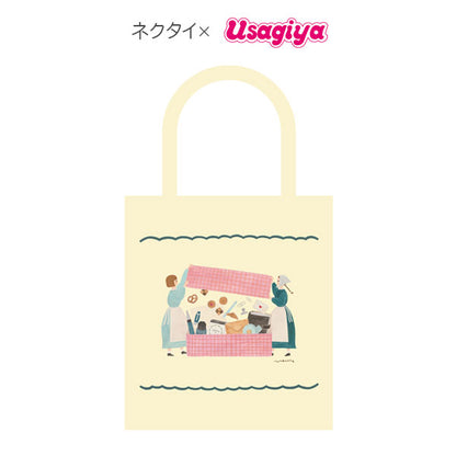 【オフィシャルグッズ】 ネクタイ×うさぎやコラボ トートバッグ うさぎや BG2026-B01 [M便 1/1]