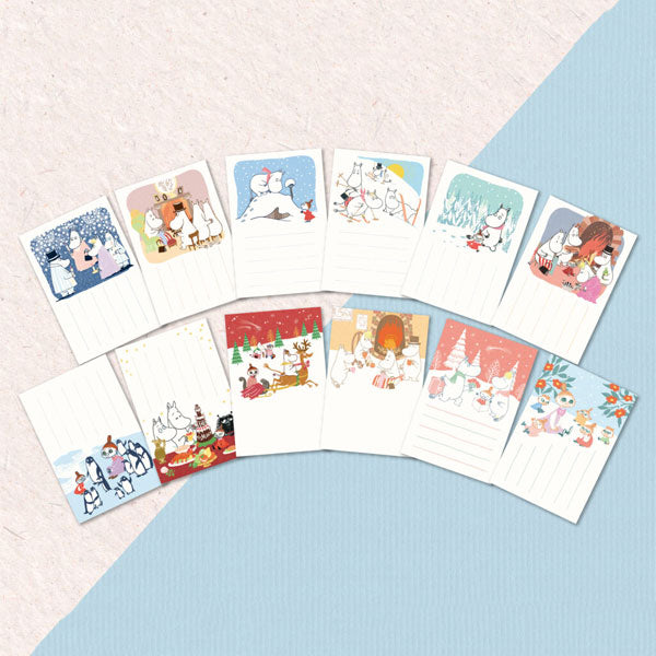 MOOMIN 季節のムーミンはがき [冬柄] 12枚セット フタバ F0322501～F0322512 [M便 1/4]