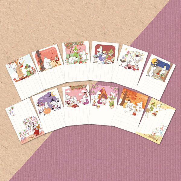 MOOMIN 季節のムーミンはがき [秋柄] 12枚セット フタバ F0312501～F0312512 [M便 1/4]
