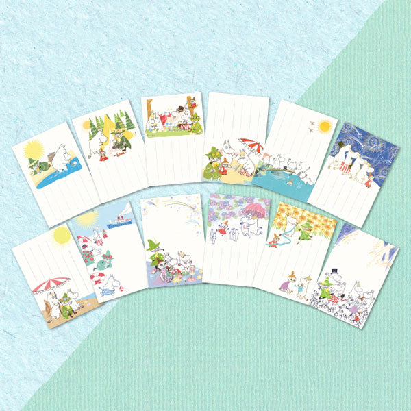 MOOMIN 季節のムーミンはがき [夏柄] 12枚セット フタバ F0302501～F0302512 [M便 1/4]