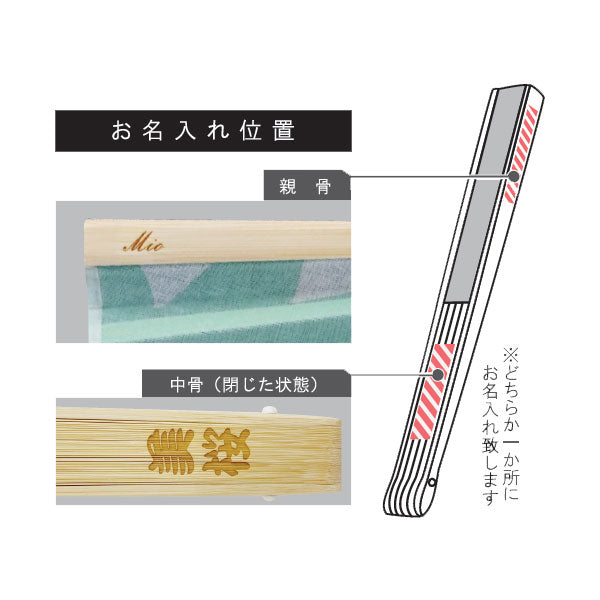［本体別売り］扇子名入れ 納期約1週間～10営業日予定
