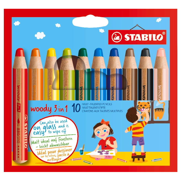 STABILO　 色鉛筆 　ウッディー3in1[10色セット] スタビロ 880-10