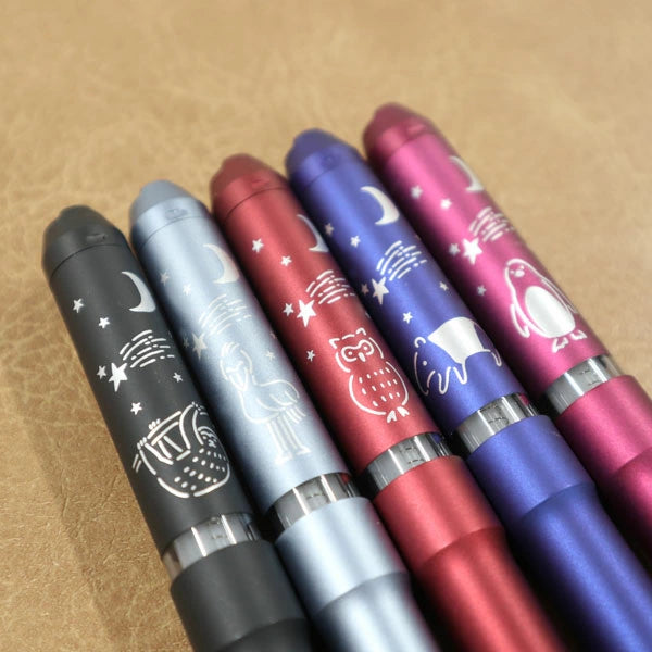 【限定！ネコポス送料無料】ゼブラ シャーボNu 真夜中の雑貨店 回転式 多機能ペン ボール径0.7mm 3機能（2色エマルジョン芯黒/赤+シャープ0.5mm） ゼブラ SB35-GF【ネコポス可】[M便 1/3]