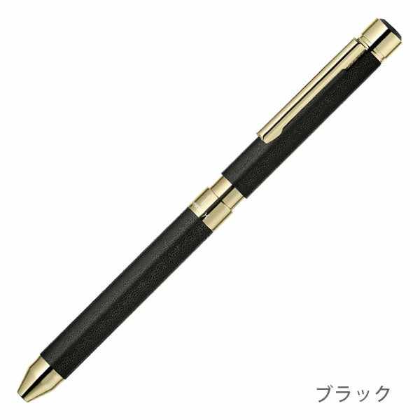 【 名入れ・マーク可能】ゼブラ シャーボX SL6 レザー調 ゴールドメッキタイプ 複合ペン シャーボ ボールペン SB36 ＜本体のみ＞ [M便 1/3]