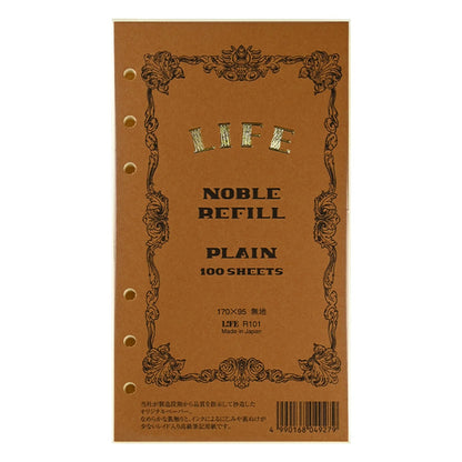 ノーブルリフィル NOBLE REFILL 無地 100枚 ライフ〔LIFE〕R101